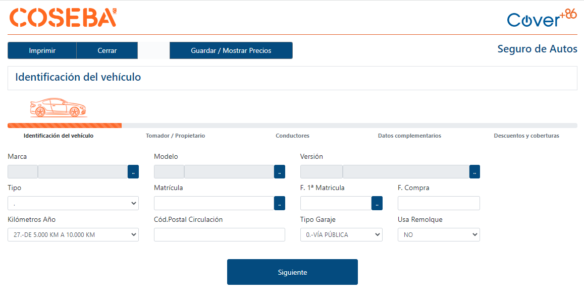 cover86 interfaz auto